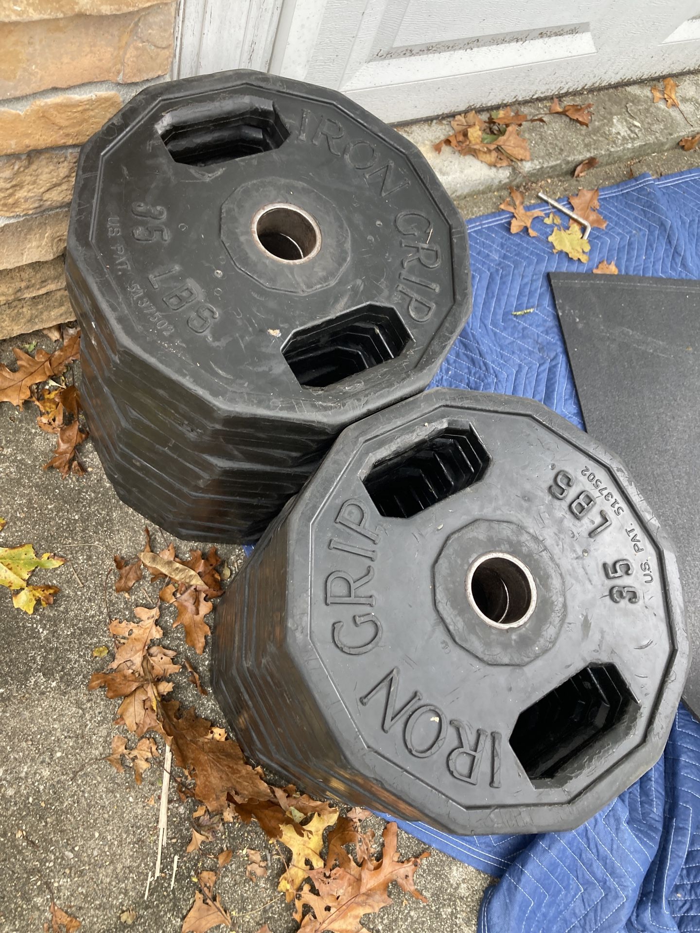 Iron Grip 35 Lb Rubber Wrapped Steel Olympic Plates