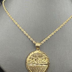 10k Gold Rope Chain and Last Supper Charm!