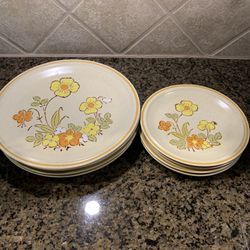 Vintage stoneware plates by Hearthside