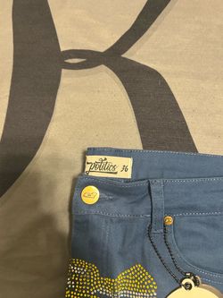 Politics Blue Jeans Size 36 with Rhinestone Detail