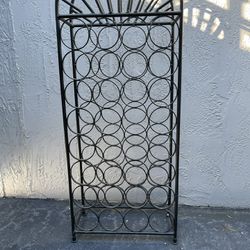 Solid Iron Wine Bottle Rack  Holder Stand