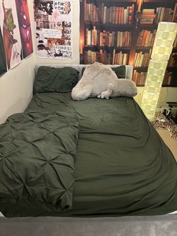 Full Bed Frame + Avocado Mattress — $150 OBO