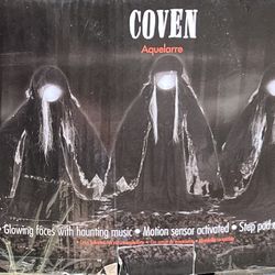 Outdoor 3 Witches Coven Lighted Haunting Music Halloween Yard Decor  $45 