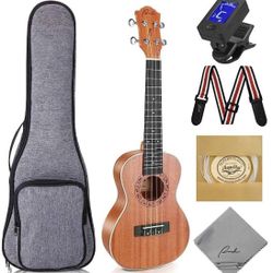 Ranch Concert Ukulele 23 inch Professional Wooden Ukelele Kit 