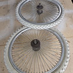 Twenty inch bicycle wheel set