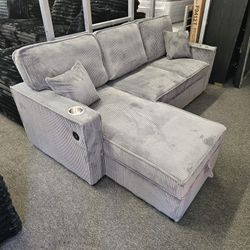 Brand New Sofa Pull Out Bed $489 Storage Chaise