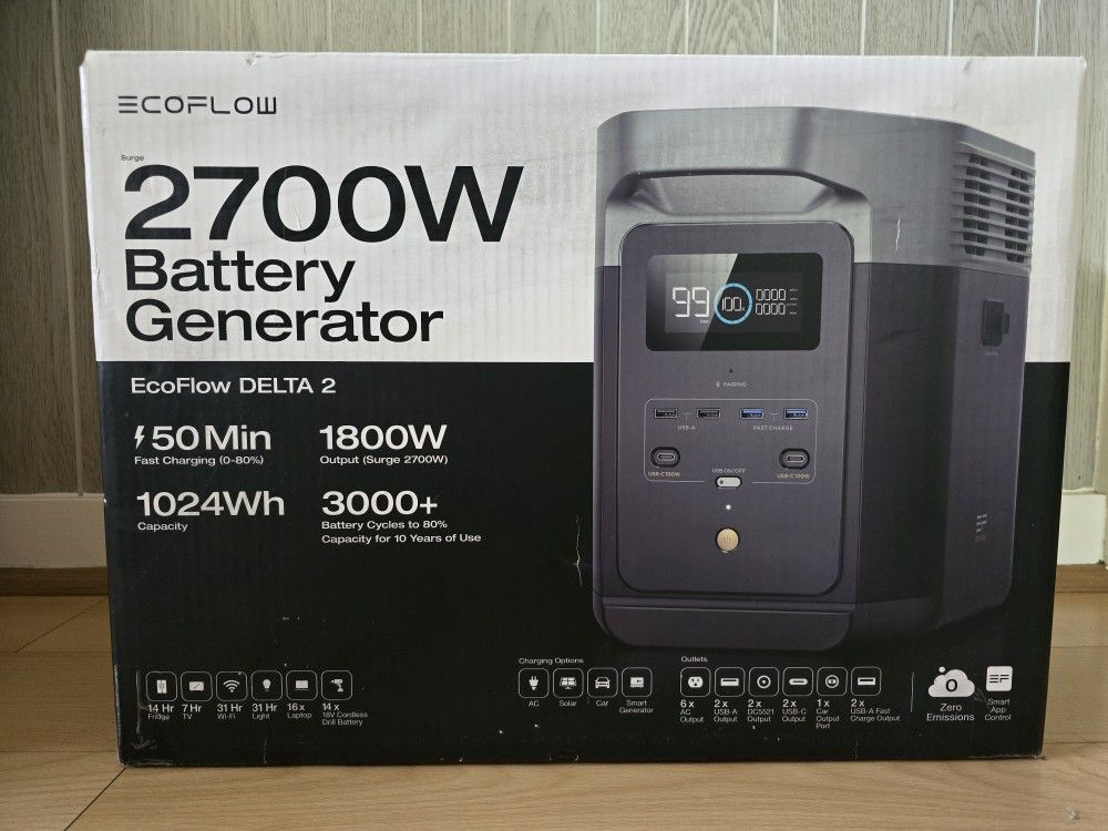 Ecoflow 2700w Battery Power Generator Inverter