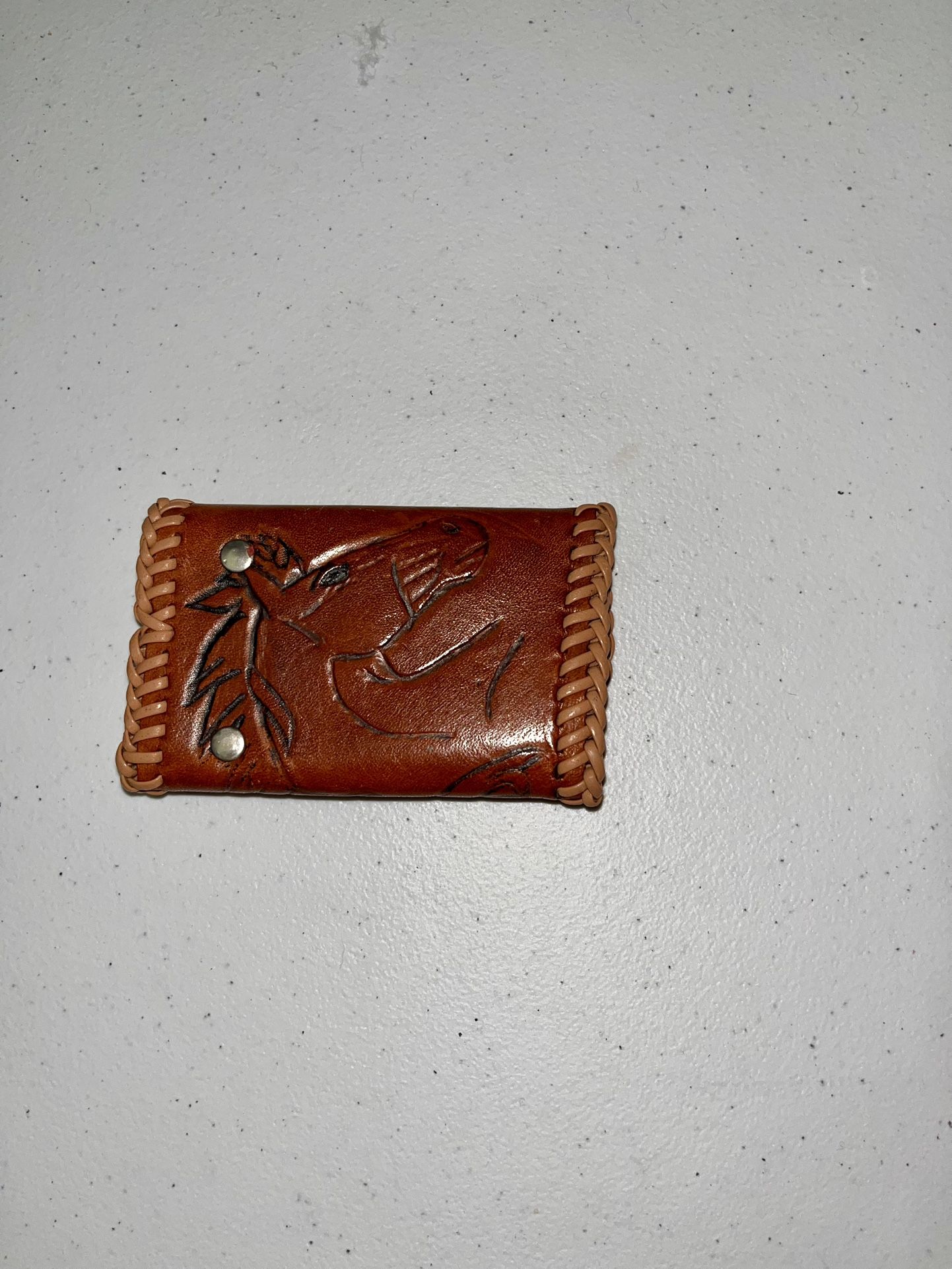 Leather Horse Head Key Pouch Unisex