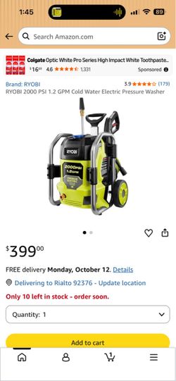 Ryobi pressure washer