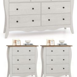 Dresser and Nightstands Set of 3