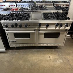 Viking 60” stainless steel Gas Range Stove 