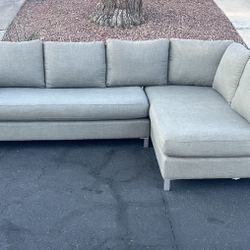 CB2 Neutral Sectional Couch Sofa 