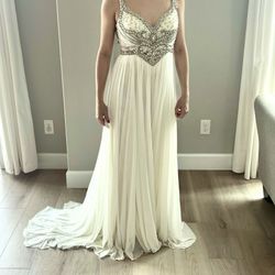 Beaded crystal gown