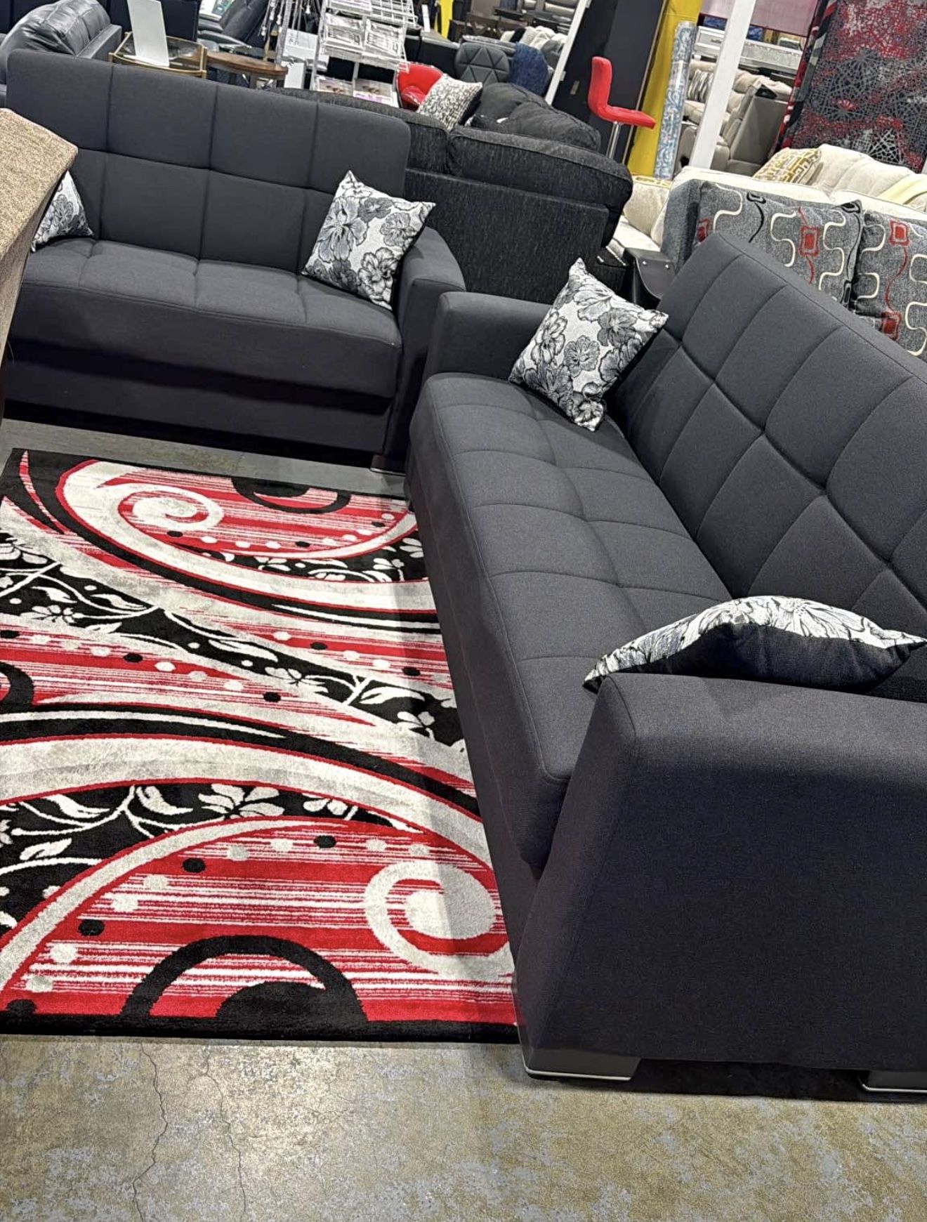 ⭐ 3-IN-1 SOFA & LOVESEAT SET! ⭐  Sit • Sleep • Storage in BOTH pieces!