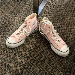 Light Pink Platform Converse Shoes