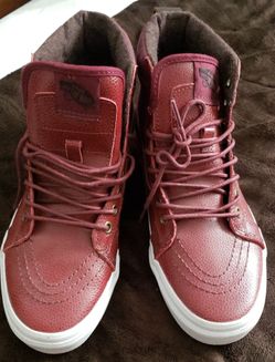 Custom maroon Vans