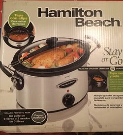NEW - Hamilton beach slow cooker - 5 quarts - regular $40