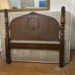 4 Poster Antique Headboard and Footboard 