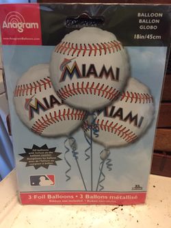MLB Miami Marlins Mylar Balloons