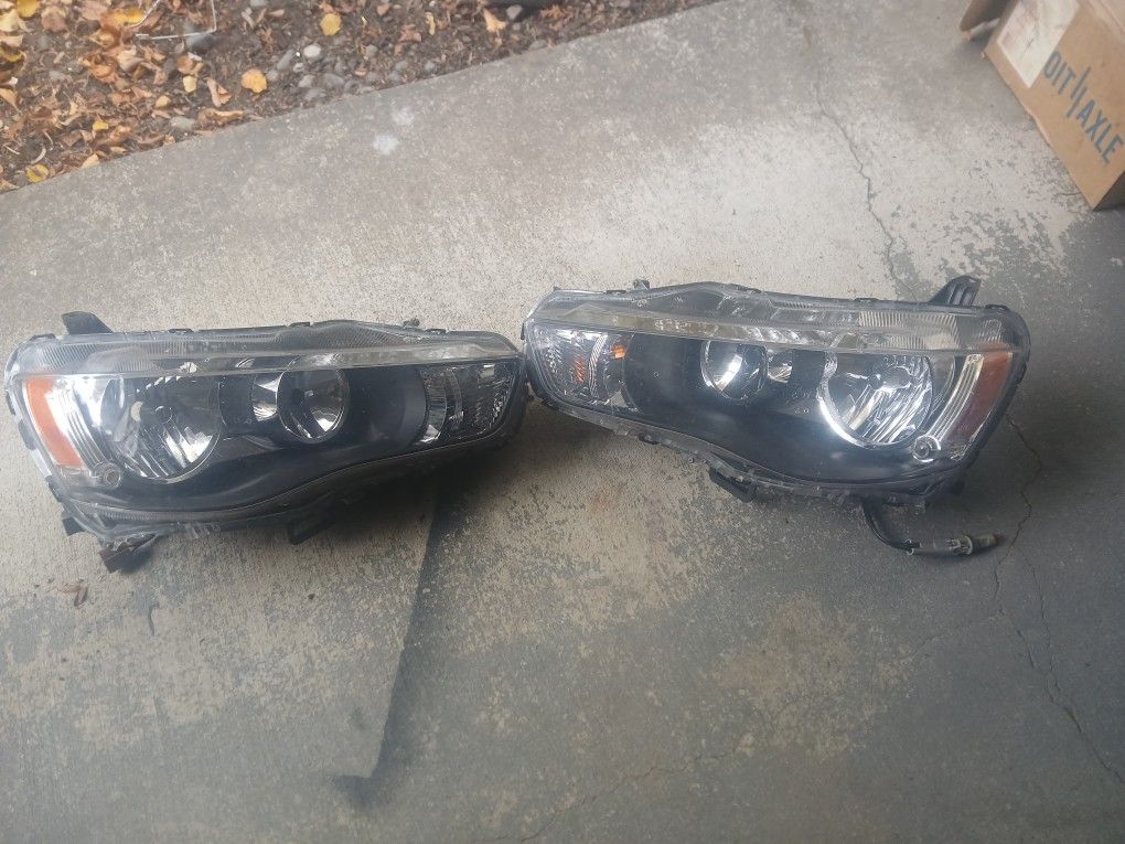Pair For 2011-2019 Mitsubishi Outlander Sport Headlight Headlamp Left+Right Side