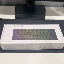 Mizar Gateron Yellow Switches 60% Keyboard