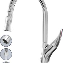 Kitchen Faucet with Pull Down Sprayer, Brass Faucet for Kitchen Sink, Bar Faucet with Ceramic Cartridge,Kitchen Sink for for RV, Farmhouse, Laundry, O