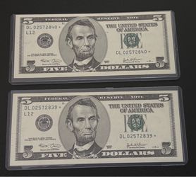 $5 2003 *. Banknote USA with star. , number!