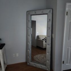 Big Silver Mirror With Jewels