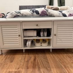 Shoe Bench Entryway, Shoe Storage Bench (without Seat Cushion), Shoe Cabinet Bench