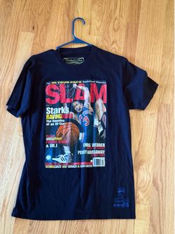 SLAM Mitchell & Ness Men's Black and Red T-shirt
