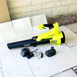 RYOBI 18V HP Leaf Blower with 4Ah Battery and Charger