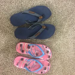Flip flops- Size 7 and Size 5