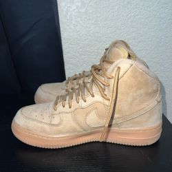 Nike Air Force High Wheat Flax GS