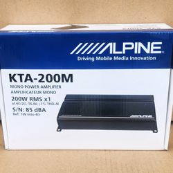 Alpine KTA Series Compact Monoblock Amplifier 400 Watts Subwoofer Amp KTA-200M 🚨 Payment Options Available 🚨 No Credit Needed 🚨 