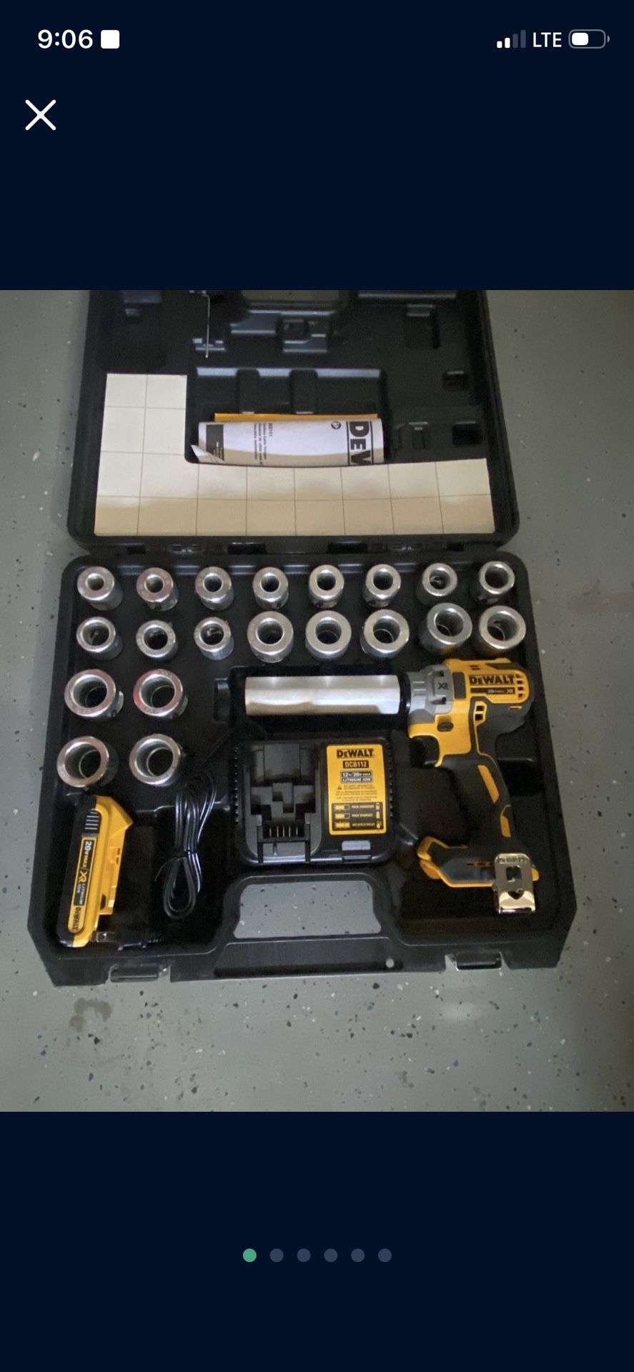 Dewalt 20V Max SR Cordless Cable Stripper Kit DCE151TD1