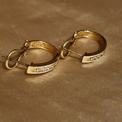 14K Gold Hoop Earrings 