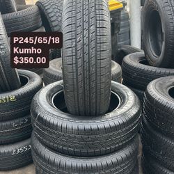 P245/65/18 KUMHO 98% TREAD LIFE All Four Tires Semi New ❗| Por favor Pregunta Por Disponilildad, PLEASE ASK Me For Availability |❗