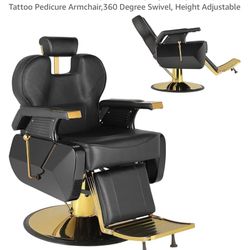 Gold And Black Barber Chair 
