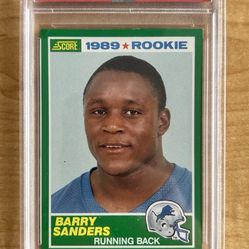 1989 Score #257 Barry Sanders PSA 8 Rookie Card
