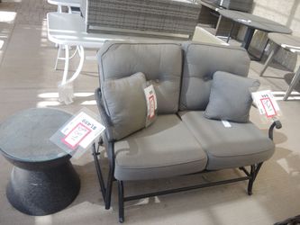 Outdoor Loveseat Glider — Agio International (Charcoal)