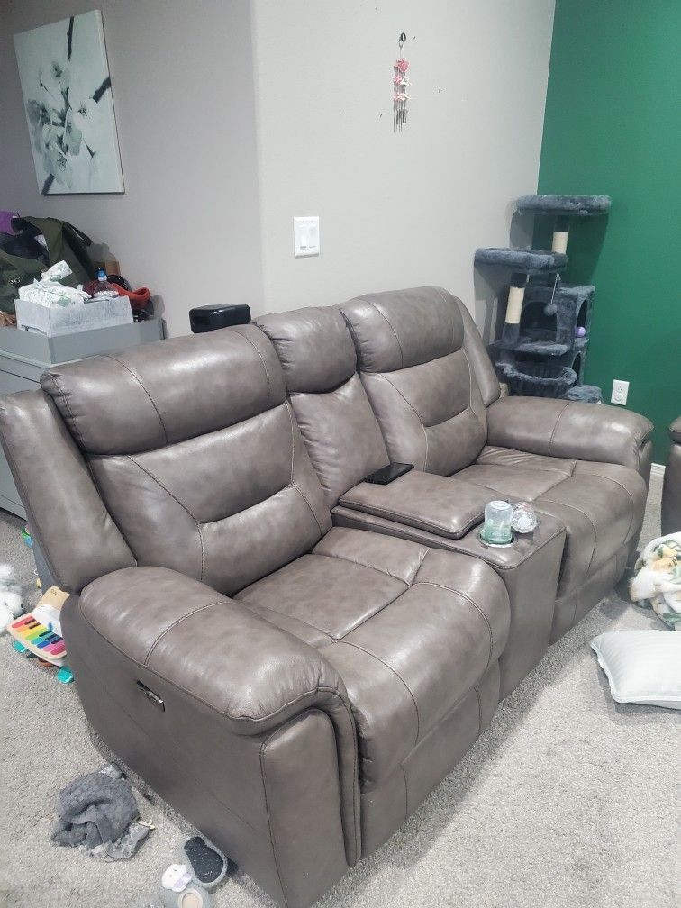 Brown Leather Couches