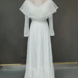 Custom Made Victorian Theme Lace Wedding Gown