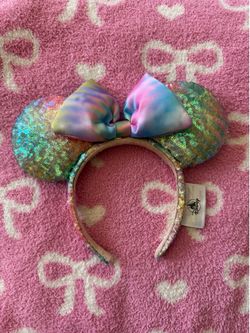 rainbow sequins minnie ears