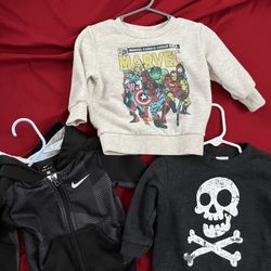 12 Month Baby Boy Clothing Shirts Lot Onesies Sweatshirts 28 Pieces 