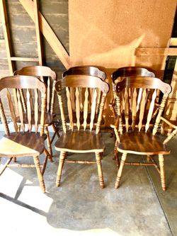 Solid Wood Dining Chairs - Set of 6