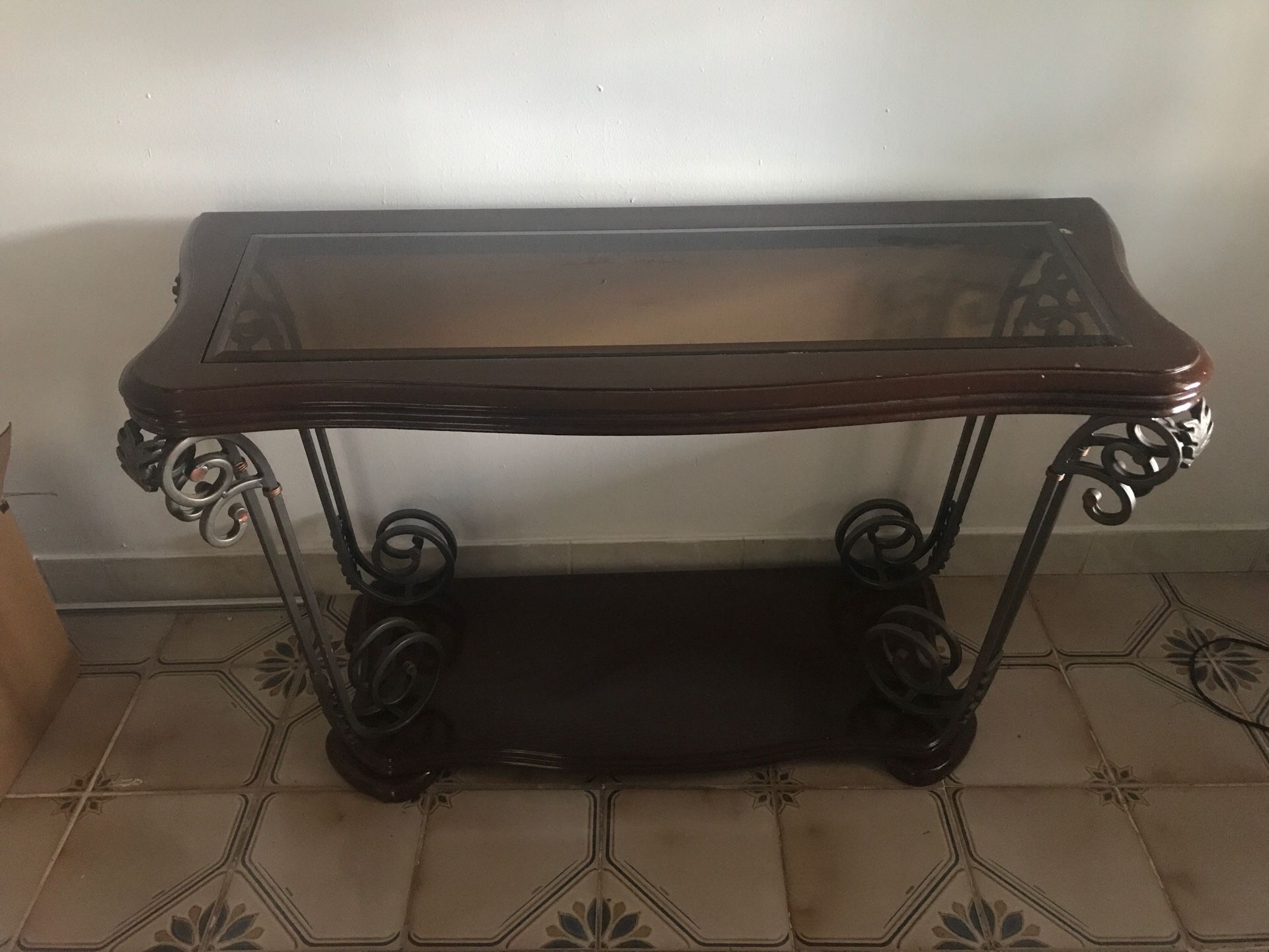 Mohagony Console Table
