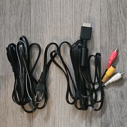 Playstation 1 And 2 Power Cable And Av Cable