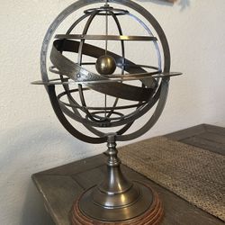 Vintage Brass Armillary Sphere Engraved Nautical Astrolabe Desktop Decorative