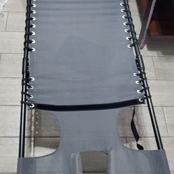 5-Position Adjustable Patio Lounge Chair Beach Pool Coffee Chair,Gray