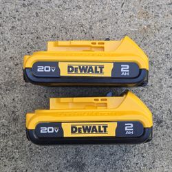 Dewalt 20v Batteries 2.0 Ah Brand New Price For Both 